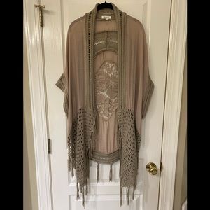 Boho vest. Beige/stone color.